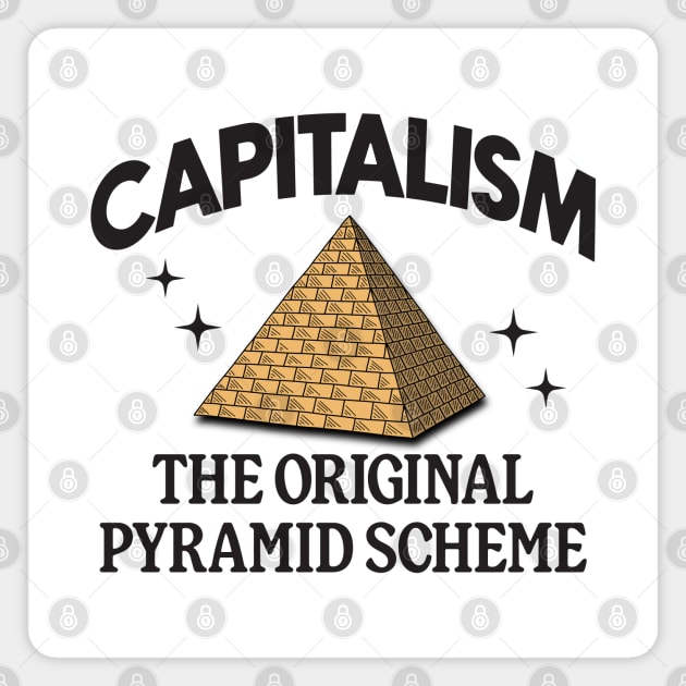 Capitalism Is The Original Pyramid Scheme Magnet by Football from the Left